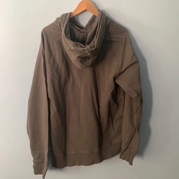 Mens American giant size large gray distressed basic hoodie made in USA 56913 - Picture 4 of 9